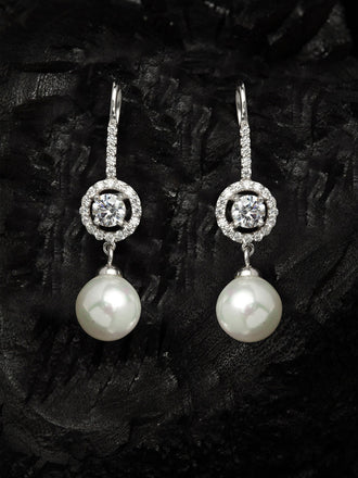 Silver Pearl Earrings