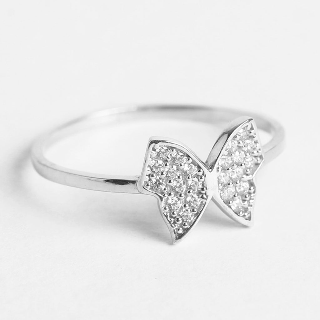 CLARA 925 Sterling Silver Butterfly Ring 