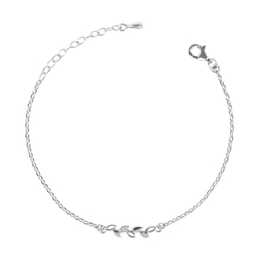 CLARA 925 Sterling Silver Leaf Bracelet