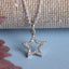 CLARA 925 Sterling Silver Star Pendant Chain Necklace 