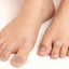 CLARA 925 Sterling Silver Hugo Toe Rings Pair 