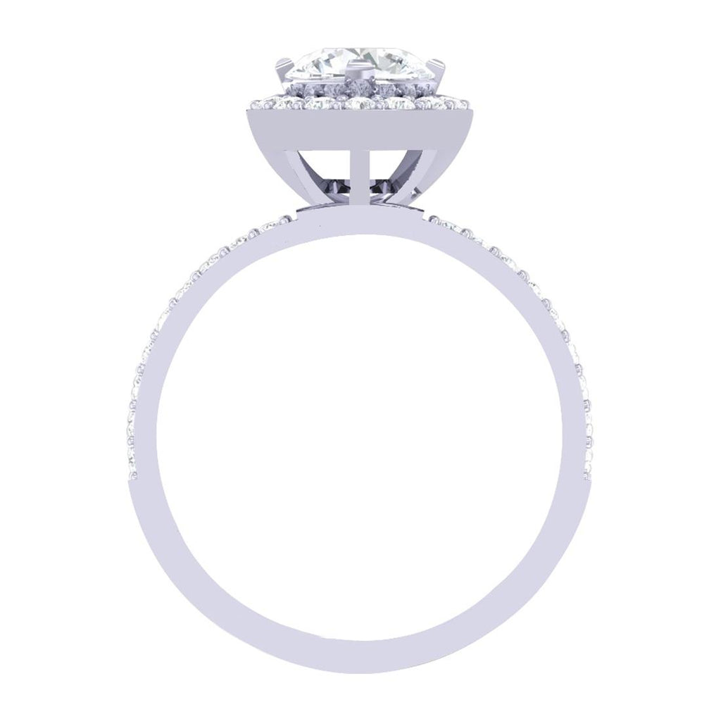 CLARA Made with Swiss Zirconia 925 Sterling Silver Round Solitaire Ring Gift for Women and Girls