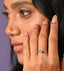 CLARA Pure 925 Sterling Silver Blue Heart Finger Ring with Adjustable Band 