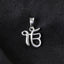 Silver Ek Onkar Religious Men Pendant Necklace with Chain or without Chain
