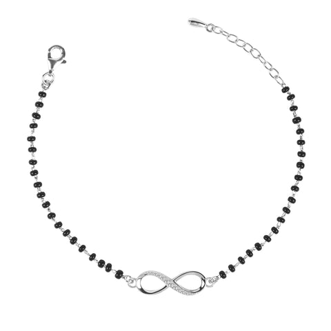 CLARA 925 Sterling Silver Infinity Hand Mangalsutra Bracelet
