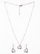 CLARA 925 Sterling Silver Pink Heart Pendant Earring Chain Jewellery Set 