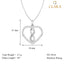 CLARA 925 Sterling Silver Infinity Heart Pendant Chain Necklace 