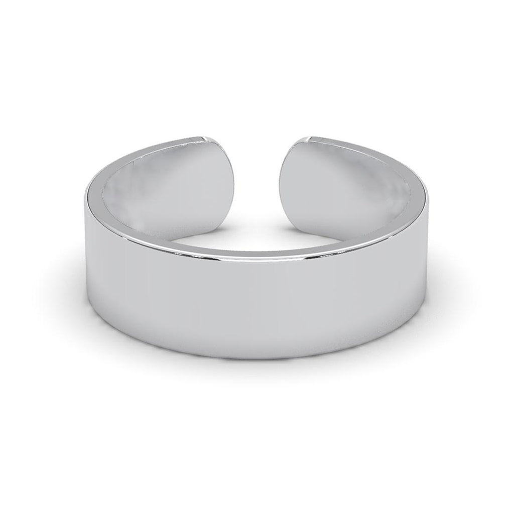 CLARA Pure 925 Sterling Silver Broad Finger Ring 