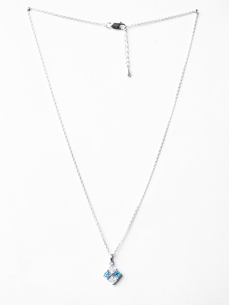 CLARA 925 Sterling Silver Belen Pendant Chain Necklace 