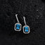 CLARA 925 Sterling Silver Azul Earrings 