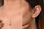 CLARA 925 Sterling Silver Pear Solitaire Pendant Earring Chain Jewellery Set 