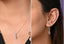 CLARA 925 Sterling Silver Pink Solitaire Pendant Earring Chain Jewellery Set 