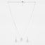 Silver Russo Square Solitaire Jewellery Set