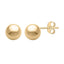 Silver Golden Ball Studs Earrings