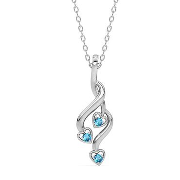 CLARA 925 Sterling Silver Valentina Heart Pendant Chain Necklace 