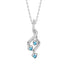 Silver Valentina Heart Pendant Chain Necklace