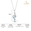 Silver Valentina Heart Pendant Chain Necklace