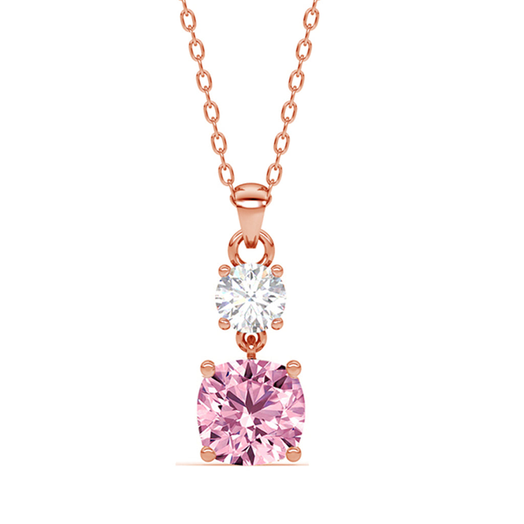 Silver Rosa Pendant Chain Necklace