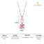 Silver Rosa Pendant Chain Necklace