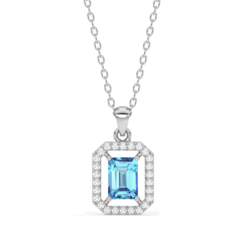 Silver Azul Pendant Chain Necklace
