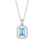 Silver Azul Pendant Chain Necklace