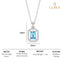 Silver Azul Pendant Chain Necklace