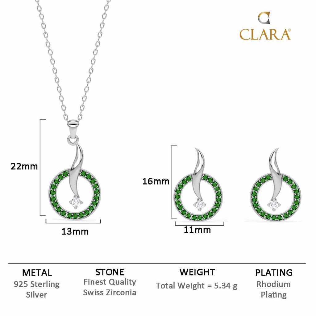 Silver Verde Jewellery Set