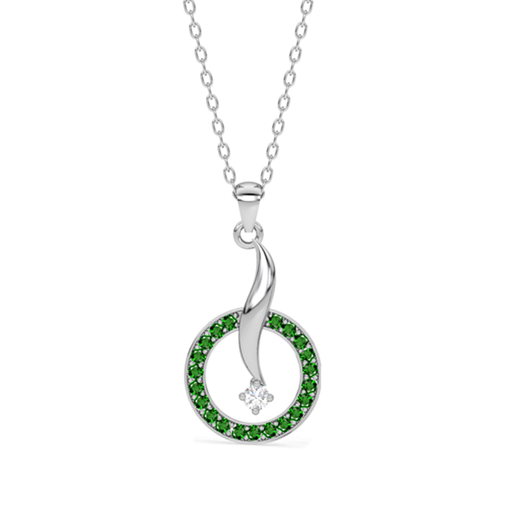 Silver Verde Pendant Chain Necklace