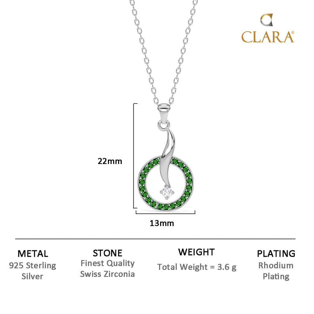 Silver Verde Pendant Chain Necklace