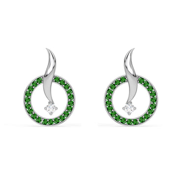 CLARA 925 Sterling Silver Verde Earrings 