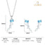 Silver diamente Jewellery Set