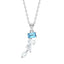 Silver diamante Pendant Chain Necklace