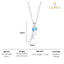 Silver diamante Pendant Chain Necklace