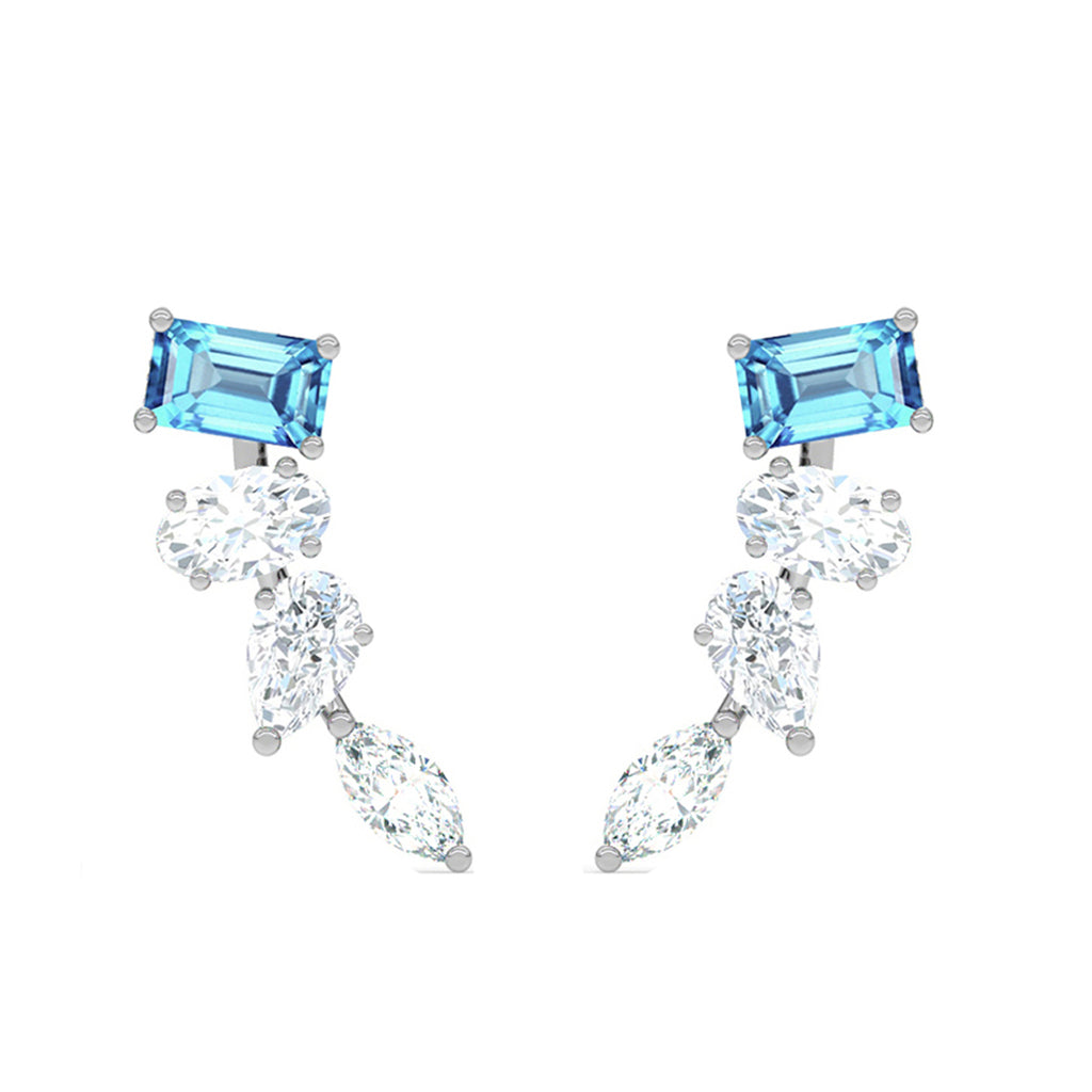 Silver diamante Earrings