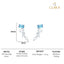 Silver diamante Earrings