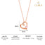 Silver Pink Heart Pendant Chain Necklace
