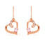 Silver Pink Heart Earrings