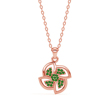 CLARA 925 Sterling Silver Hermosa Pendant Chain Necklace 