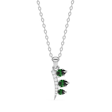CLARA 925 Sterling Silver Reina Pendant Chain Necklace 