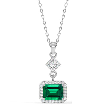 CLARA 925 Sterling Silver Bianca Pendant Chain Necklace 