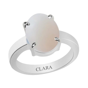 Certified Opal Prongs Silver Ring 7.5cts or 8.25ratti