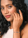 CLARA 925 Pure Silver Blue Heart Hand Bracelet