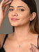 CLARA 925 Sterling Silver diamente Pendant Earring Chain Jewellery Set 