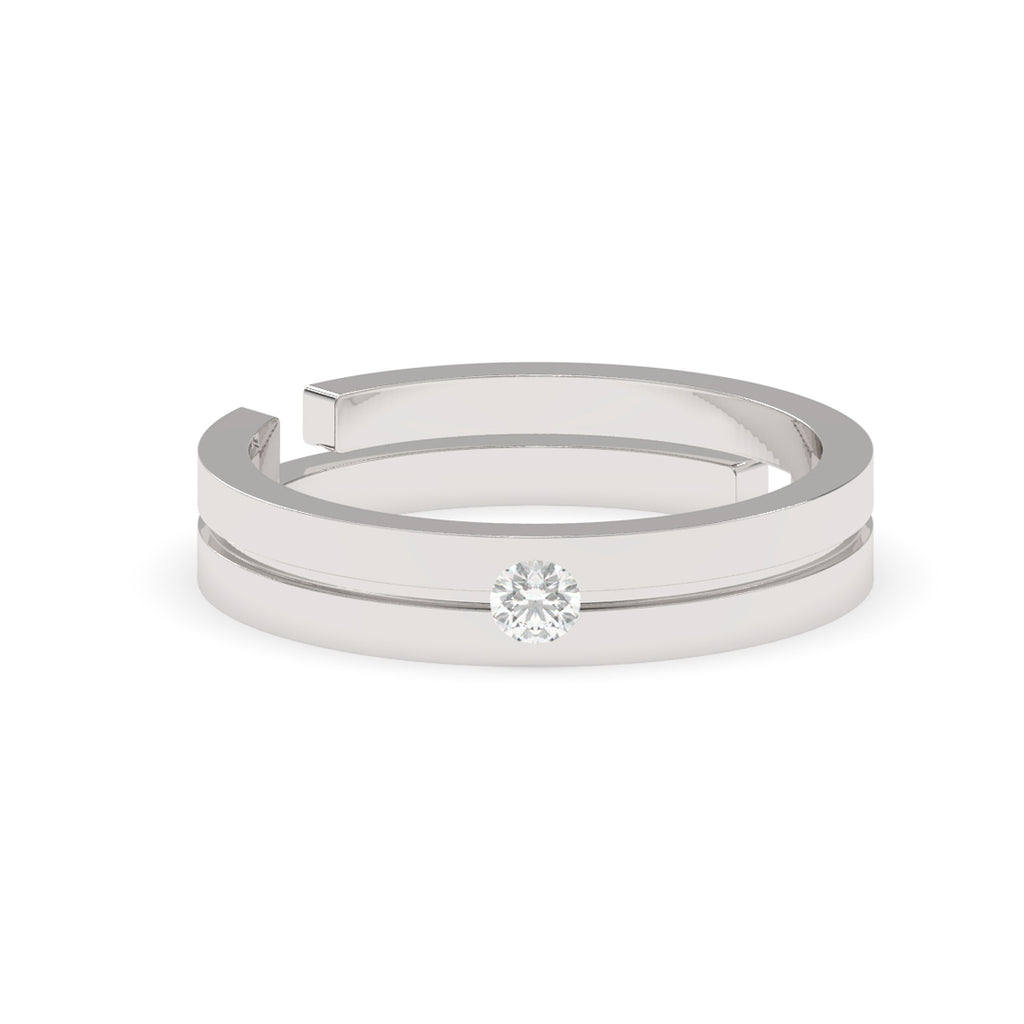 CLARA Real 925 Sterling Silver Magnus Band Ring 