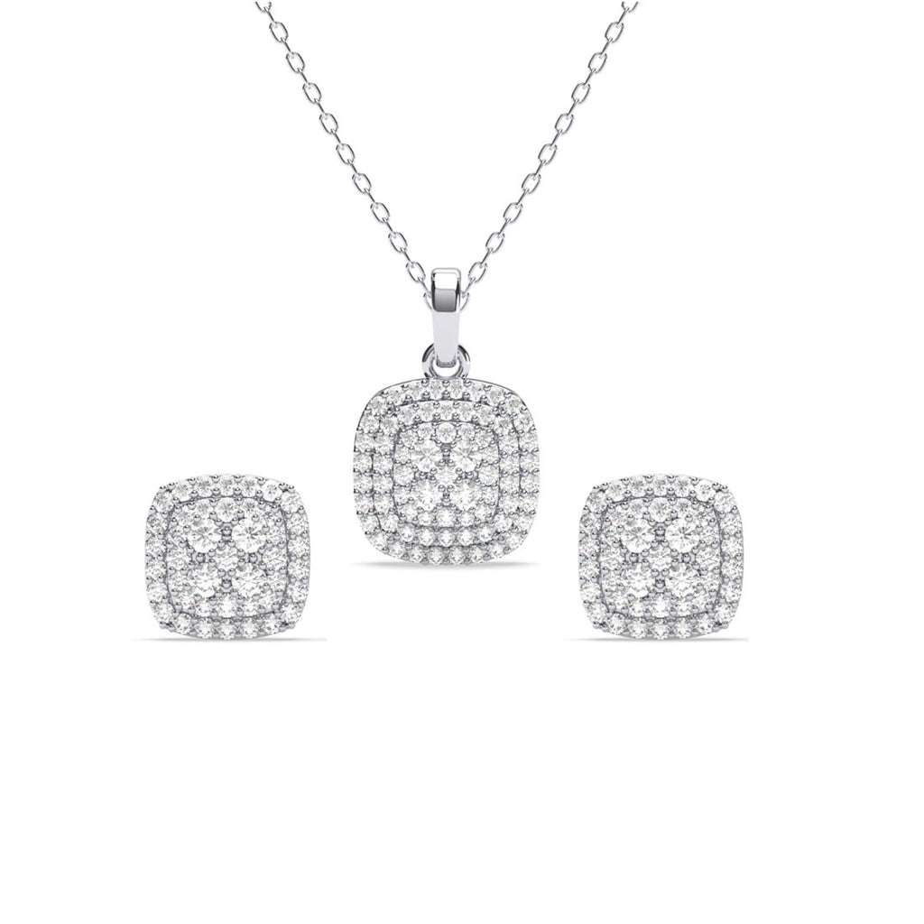 Silver Queen of Diamonds Jewellery Set  