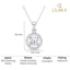 Silver Halo Round Solitaire Pendant Chain