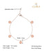 CLARA 925 Sterling Silver Hammered Anklet Payal ( Single ) Adjustable Chain, Rose Gold Plated Gift for Women and Girls