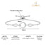 CLARA 925 Pure Silver Stylish Hand Bracelet