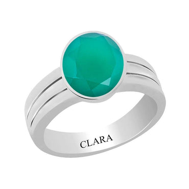 Certified Green Onyx Haqiq Stunning Silver Ring 7.5cts or 8.25ratti