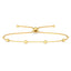 CLARA 925 Pure Silver Golden Ball Chain Bracelet